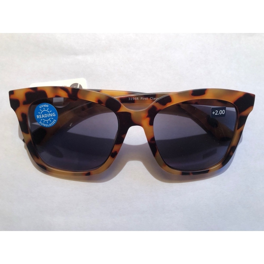 New First Class Tortoise Peepers Reading Sunglasses +2.00